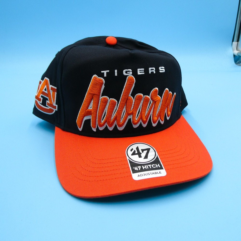 '47 Brand Hat Mens One Size Hitch Auburn Tigers Navy Orange Snapback Cap OSFA